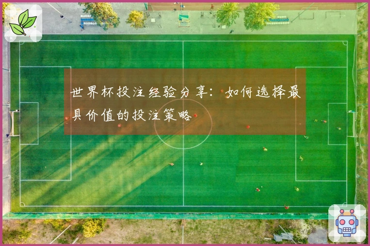 世界杯投注经验分享：如何选择最具价值的投注策略